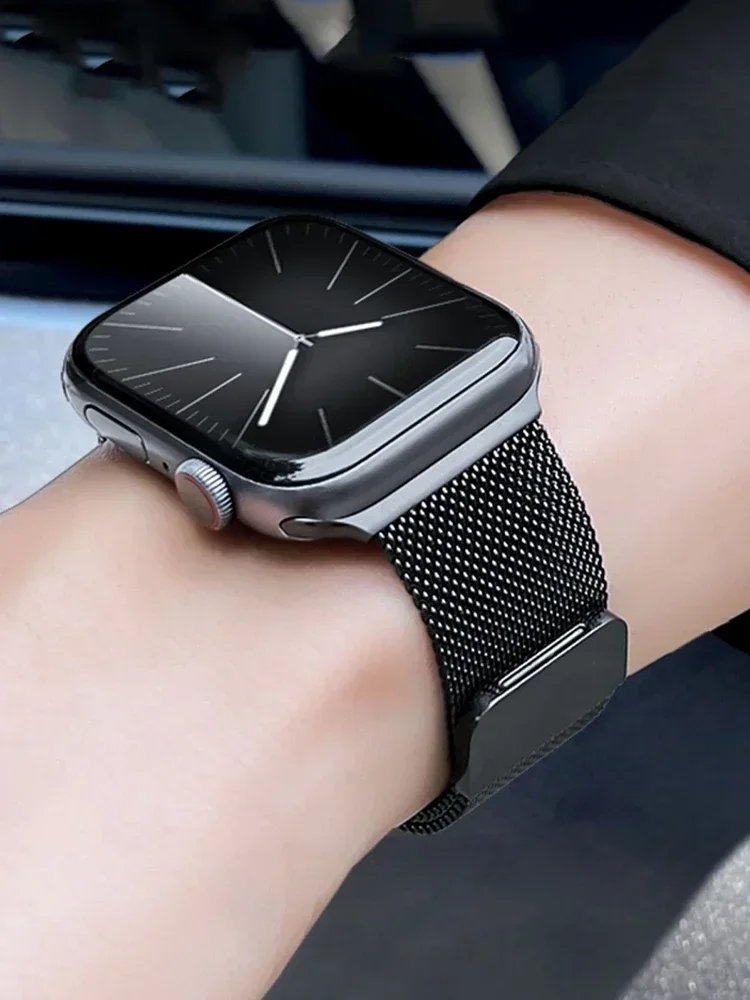 Bracelet milanais pour Apple Watch Ultra 2 49 46mm 42mm 44mm 40mm 45mm 41mm 38mm, pour iWatch série 10 9 3 6 5 SE 7 8
