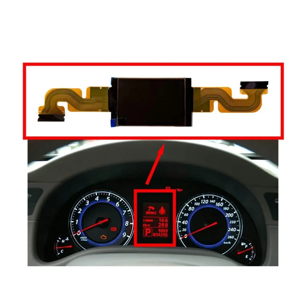 update. Car LCD Display Screen for Infiniti G37 FX35 QX60 Q70 Q50 Instrument Cluster Screen Red Screen Fix