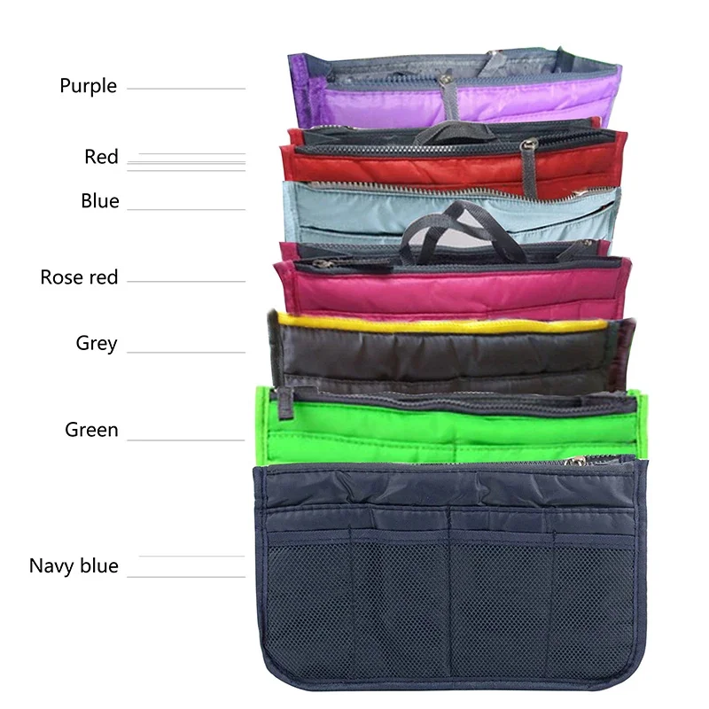 Multifunctional Bi-fold Storage Bag Double Zipper Large Capacity Storage Arrangement Makeup Toiletries Large Classification Bag