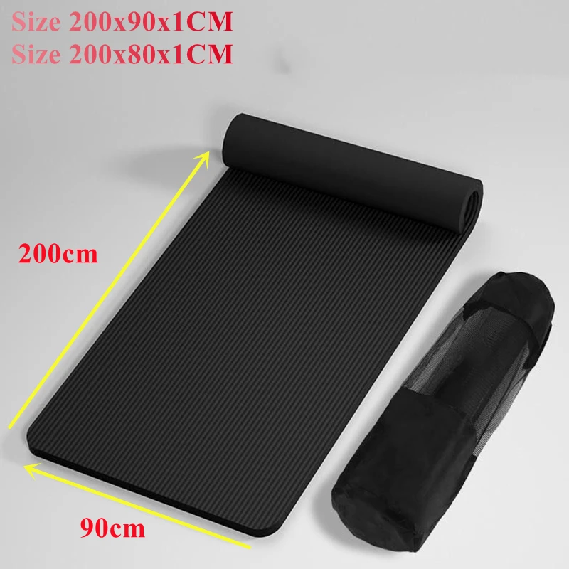 

Очень большие нескользящие коврики для йоги толщиной NBR 200 см x 90/80 см x 1 см, коврик для йоги, высококачественный дополнительный спортивный коврик для фитнеса, пилатеса, домашних тренировок
