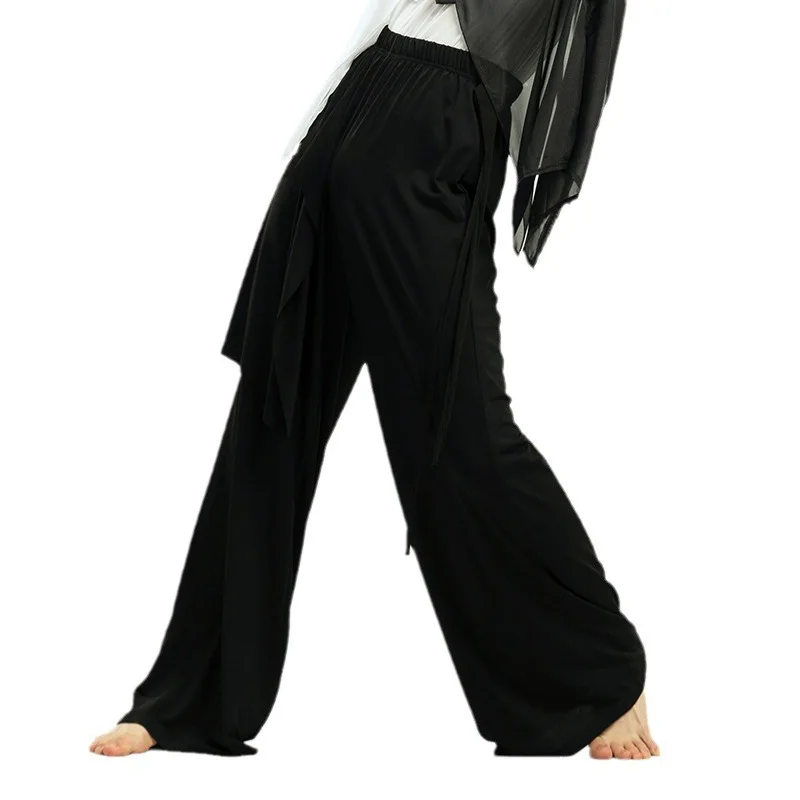 Men and women of the same style, modern dance practice pants, loose and comfortable straight-leg pants, yoga, jazz, art test