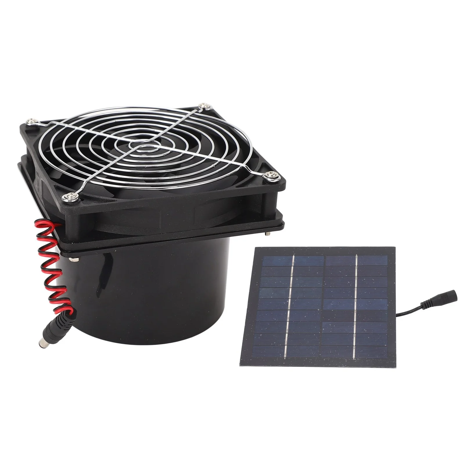 

Solar Exhaust Fan Efficient Heat Dissipation Ventilation 50W Solar Panel Fan Kit 5‑12V
