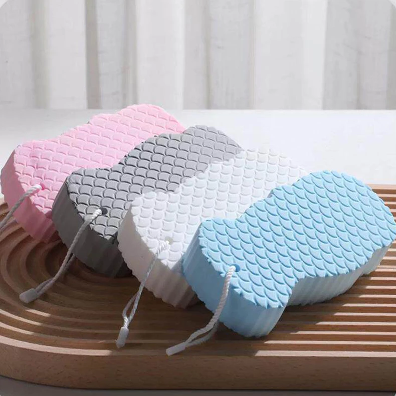 1/2Pcs Bath Sponge Exfoliating Bath Scrubbing Sponges Body Washcloth Skin Scrubber Relax Exfoliating Skincare Shower Tool