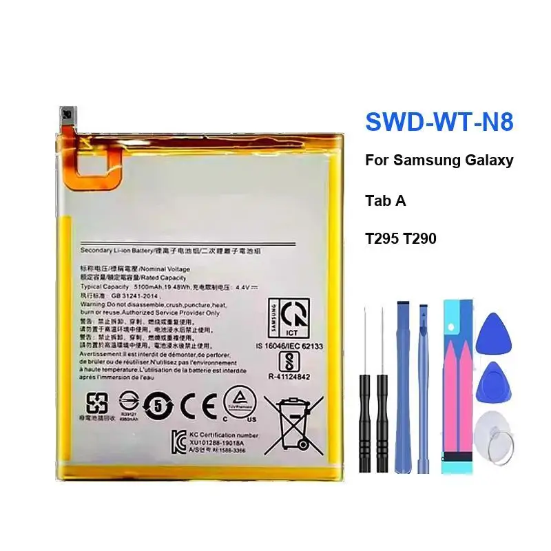 5100Mah Long Lasting For Samsung Galaxy Tab A T295 T290 Tablet Battery Reliable Replacement Swd-WT-N8