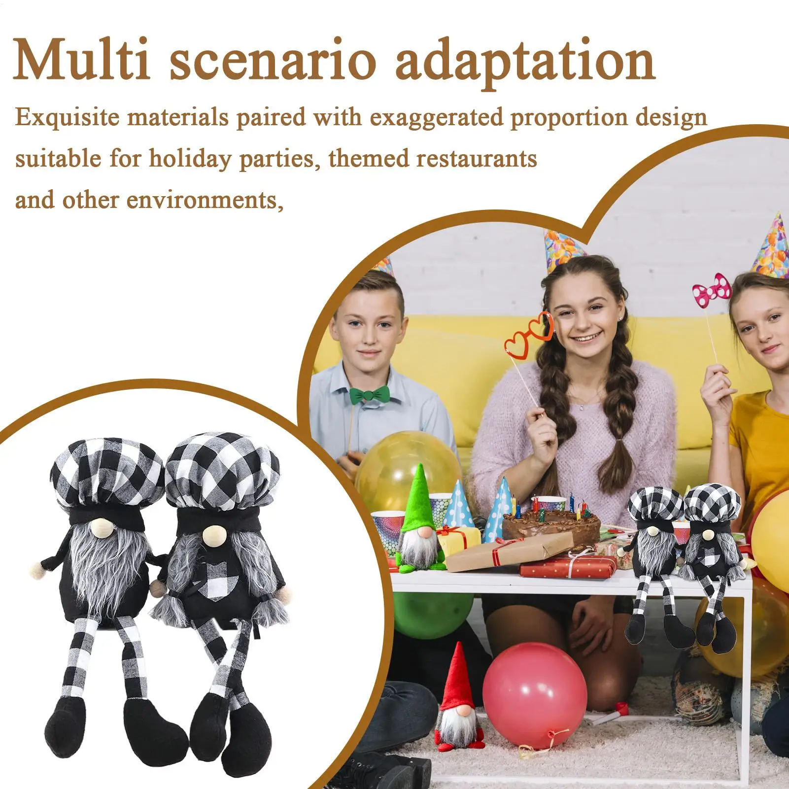 

Stuffed Gnomes Swedish Tomte Chef Hat Gnome Plush Decor For Shelf Desk Office Bedroom Mantel Kitchen Garden Halloween