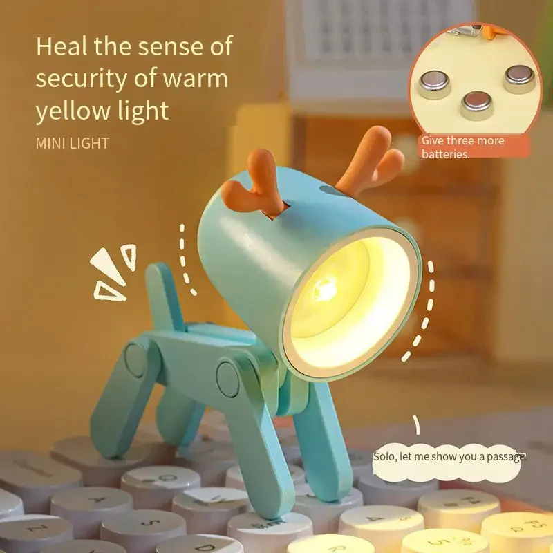 Petite lampe de nuit LED de dessin animé mignon pour animaux de compagnie, mini lampe de table, décoration de table créative, célébrité Internet