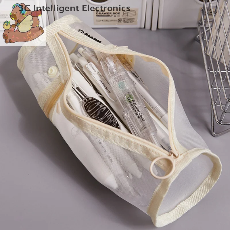 Exam Specific Pencil Case High-value Cylindrical Pencil Case Student Large Capacity Transparent Storage Pencil Case