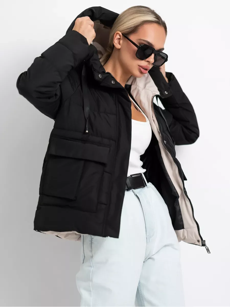 

New Women Winter Quilted Coat Warm Thick Bread Jacket with Hood Fashion Black Puffer Cotton Parka Casual Jacket Female Outerwear