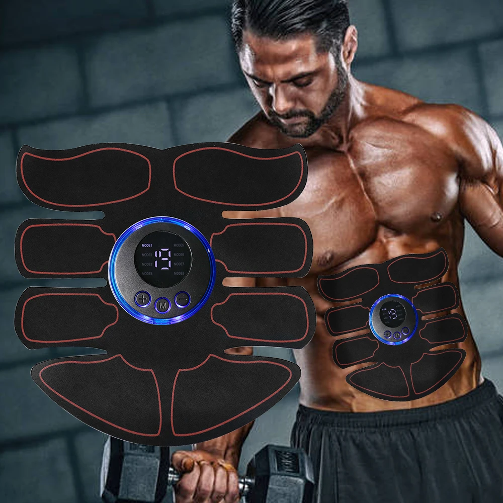 

Умный беспроводной 19-ступенчатый EMS стимулятор мышц, тренажер для брюшного пресса для домашнего похудения, фитнеса, бедер, рук, живота, ABS, массажная машина
