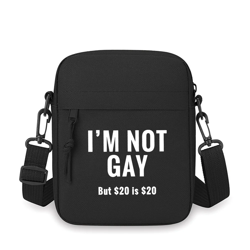 

Not Gay Twenty Dollars Men Crossbody Bag Single Shoulder Women Cartoon Anime Film Printing Design Unisex