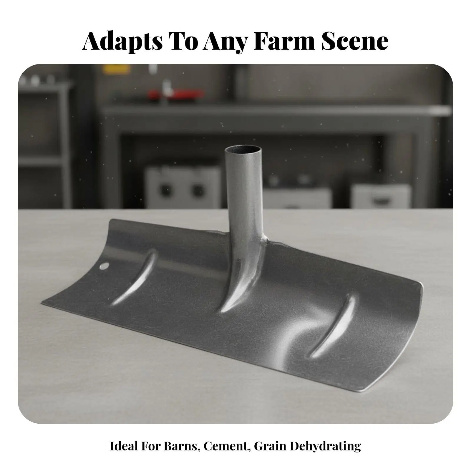 Agricultural Farm Scraper Reinforced Rake Head Durable Steel Tool for Barn Grain Spreading and Soil Leveling
