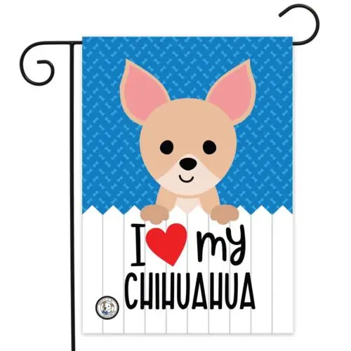 

собака CHIHUAHUA GARDEN FLAG I Love my Chihuahua двухсторонний декор для двора