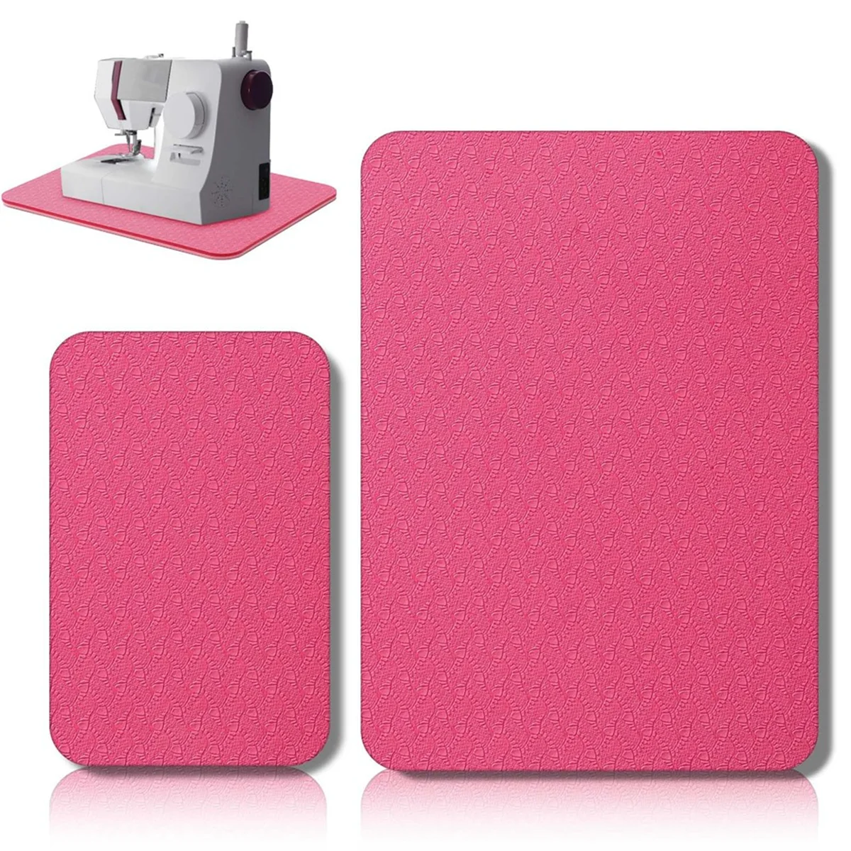 2Pcs Sewing Machine Muffling Mat Pedal Mat Sewing Machine Mat Reduce Vibrations Noise No Slip Rubber Sewing Machine