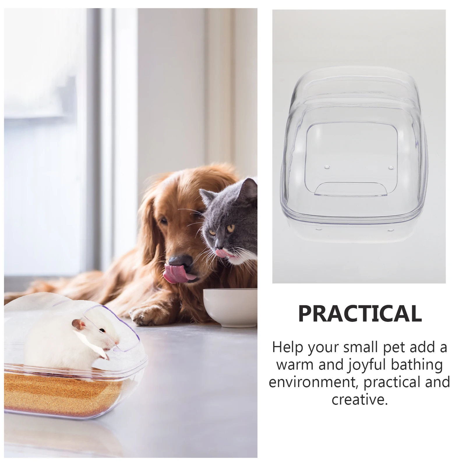 

1Pcs Small Pet Bath Basin Creative Hamster Washing Basin Comfortable Safe Bath Container for Hamster Guinea Pig Warm Joyful