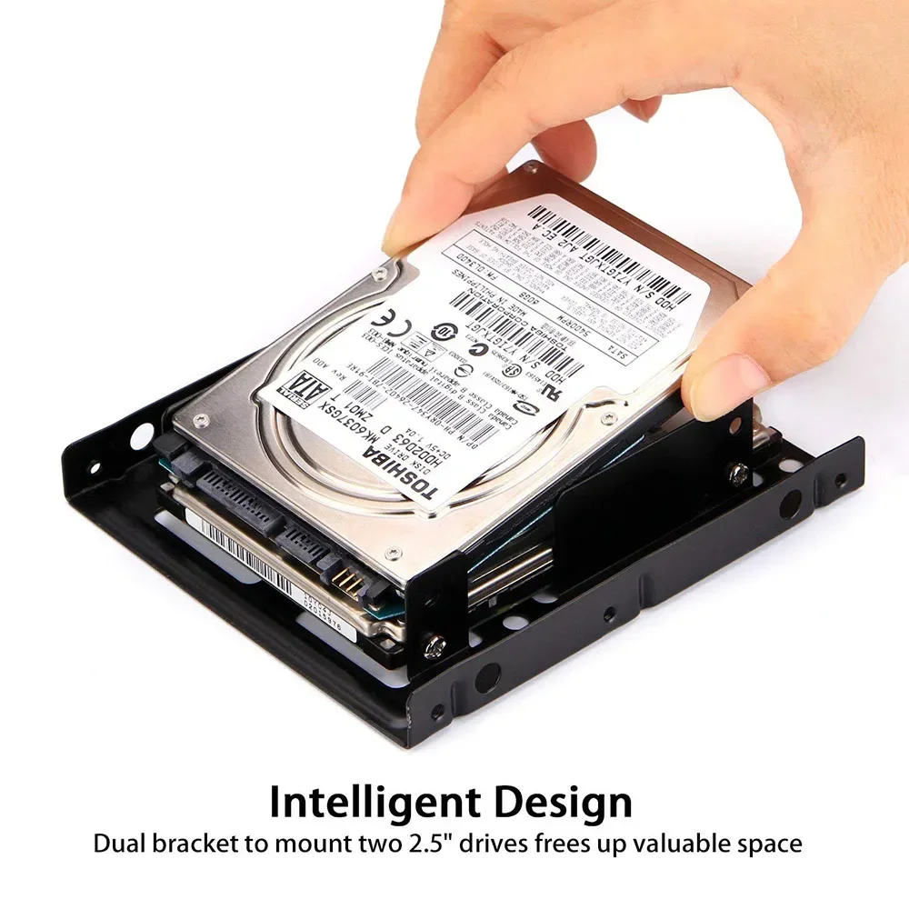 The Metal Thickened Dual-layer SSD SSD Bracket 2.5-3.5 Hard Drive Bracket Comes with 12 Screws