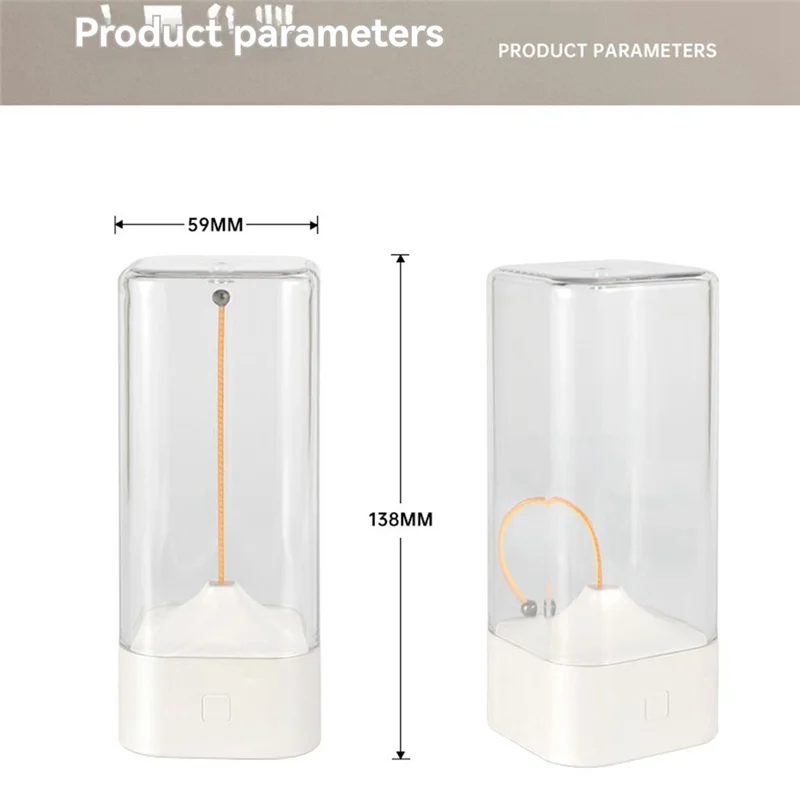 ABGE-Sensor Usb Rechargeable Touch Control Desk Lamp Three-Level Dimmable LED Light Small Night Light Magnetic Design