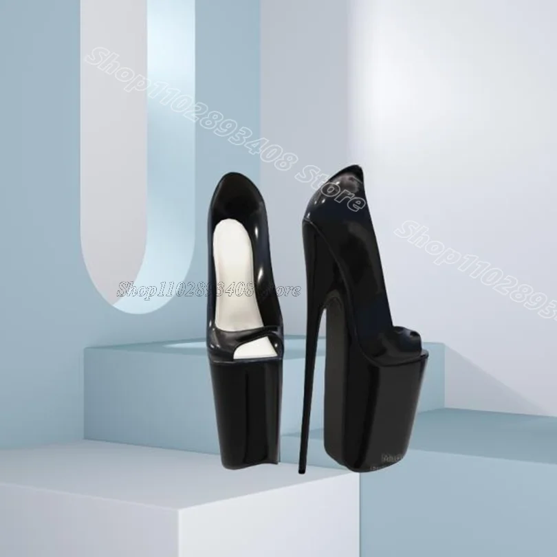 Décolleté slip on con piattaforma bicolore design sexy open toe per le donne abito casual primaverile moda pompe eleganti 2025 Zapatos Para Mujere