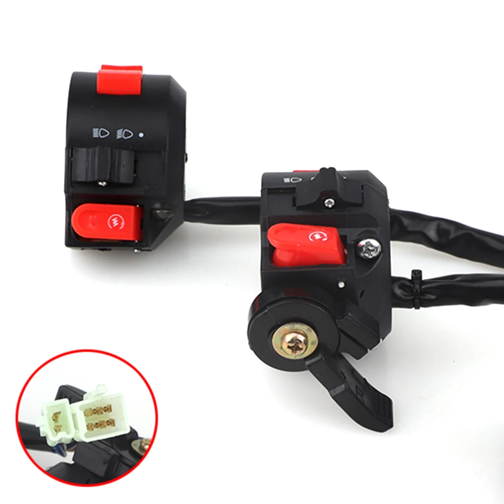 

Motorcycle Switch Light Starter Switch Assembly 8 Wire 3 Function for 50cc 70cc 90cc 110cc 125cc 150cc ATV Quad Motorcycle Parts