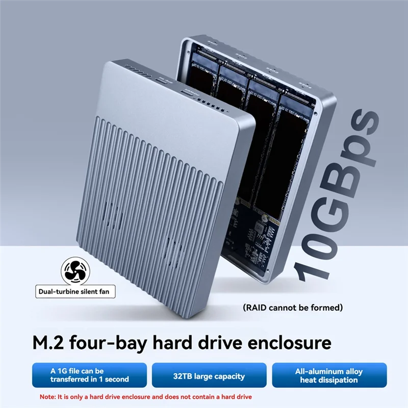 

Настоятельно рекомендуется — 4 диска M.2 Nvme SSD Корпус M.2 SSD Корпус USB 3.2 Gen 2 To Nvme M.2 M-Key SSD Корпус для 2280 Nvme SSD Американская вилка