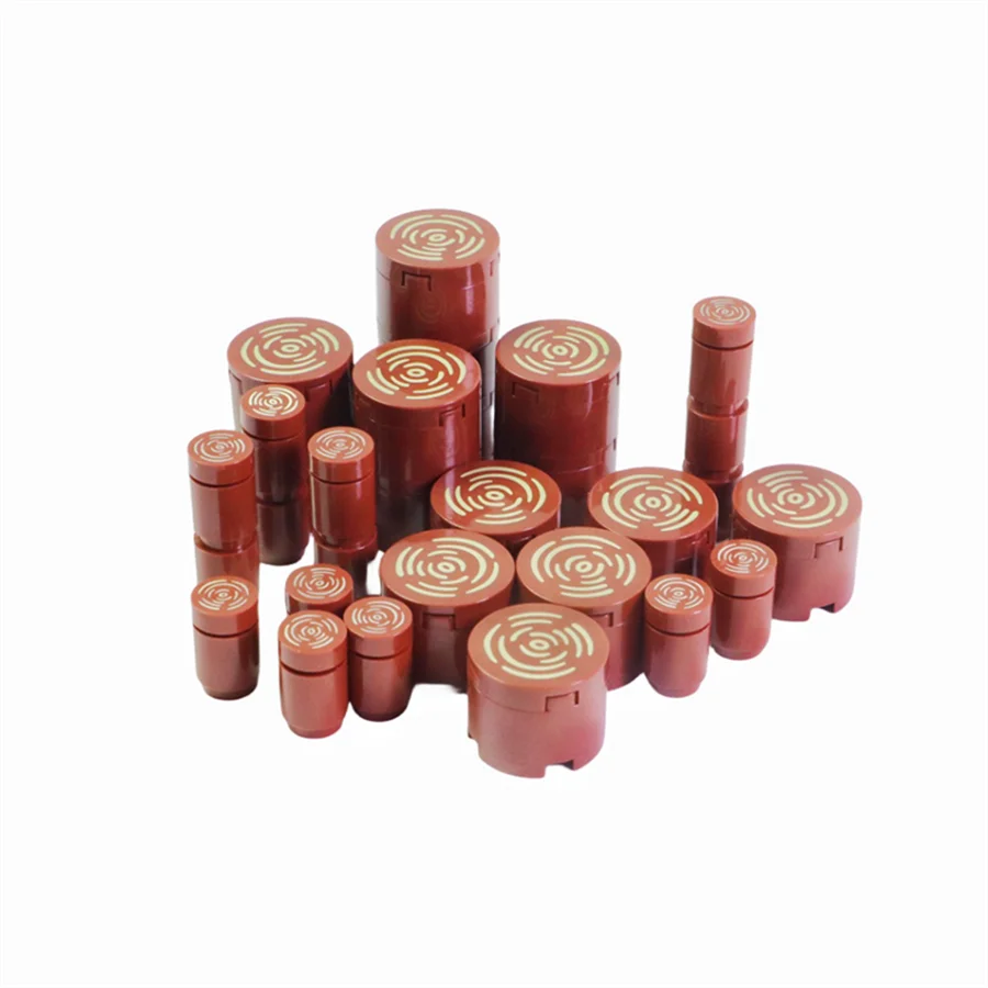 50 قطعة من مكعبات بناء جذع شجرة بنية متوافقة مع كتل خشبية مجموعة إكسسوارات ذاتية الصنع لبناء غابة الغابة في المزرعة في المدينة #1