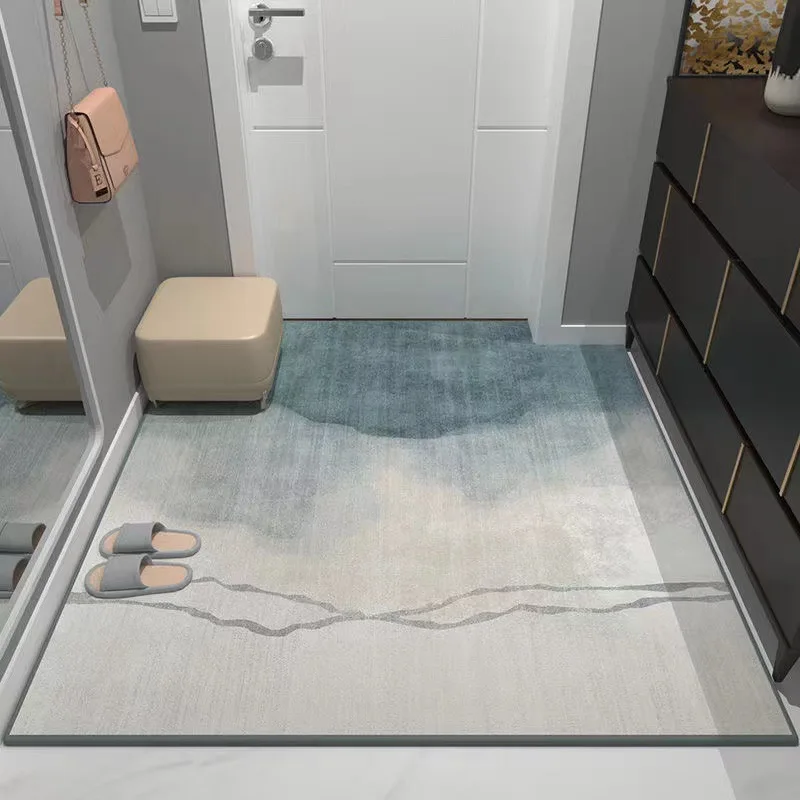 VIKAMA Nordic Wind Door Mat Door Door Wear-resistant Non-slip Mat Household Door Can Be Cut Crystal Velvet Mat
