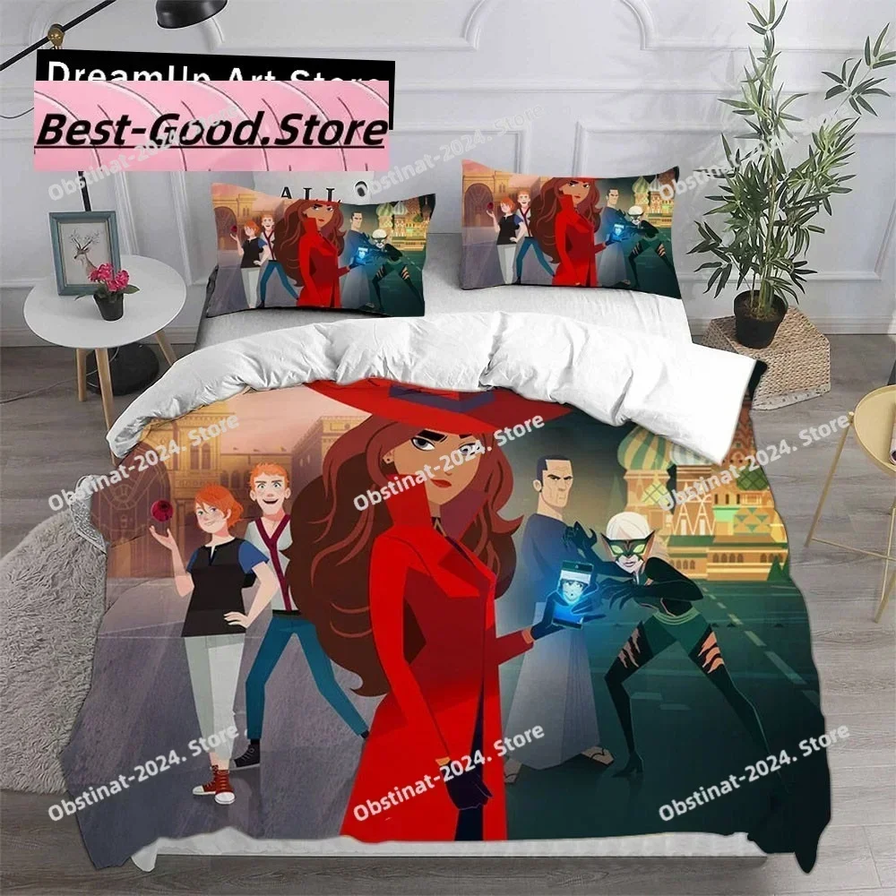 3d Printed Anime Carmen Sandiego Bedding Set Boys Girls Twin Queen King Size Duvet Cover Pillowcase Bed boys Adults Home Textile