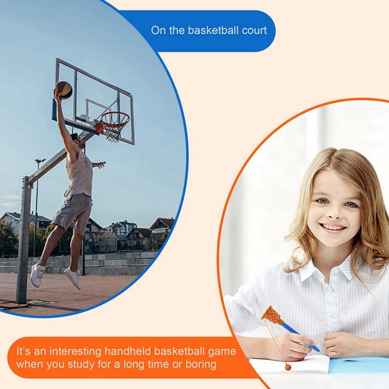 Basketball Hoop Canetas com Basketball Toss, Favores do partido, Novidade Sports, 48X