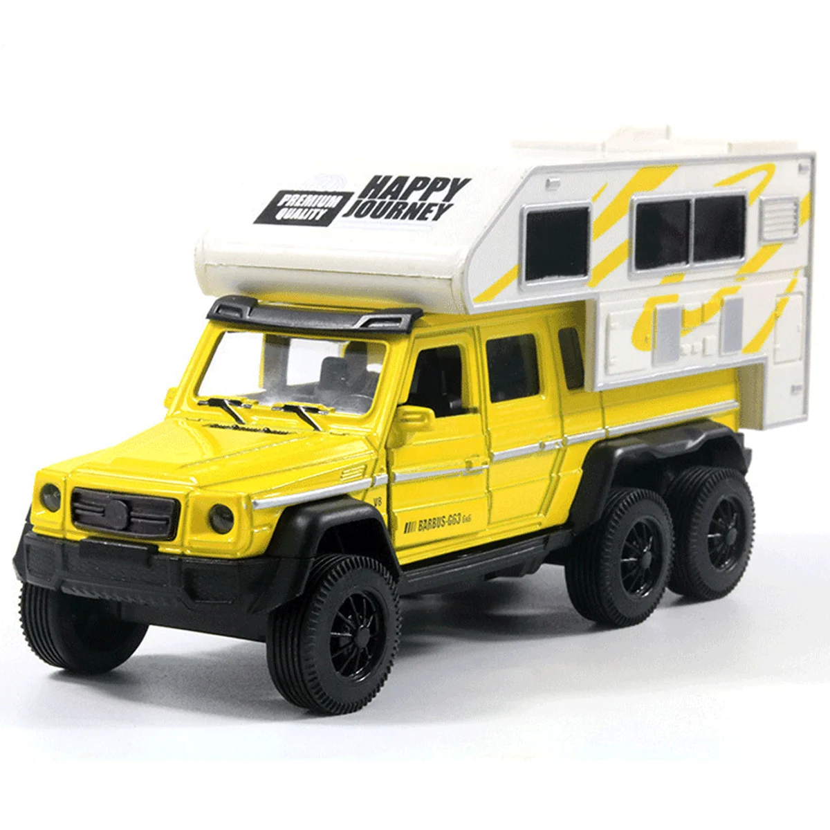 1: 32 die-casting model, alloy RV model, puzzle toy, car ornament, rebound car model