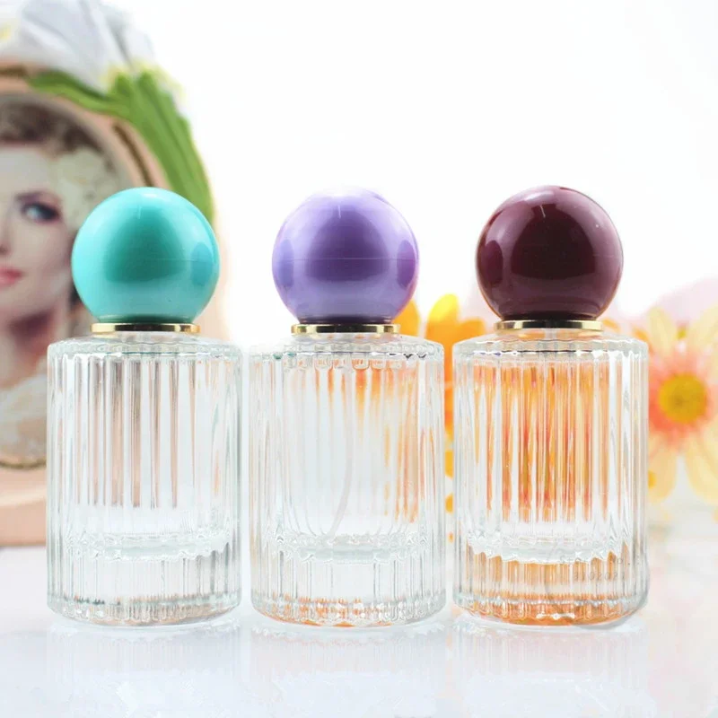 10pcs 30/ 50ml Empty Glass Perfume Bottle With Ball Lid Fragrance Atomizer Fine Mist Spray Portable Travel Liquid Dispenser