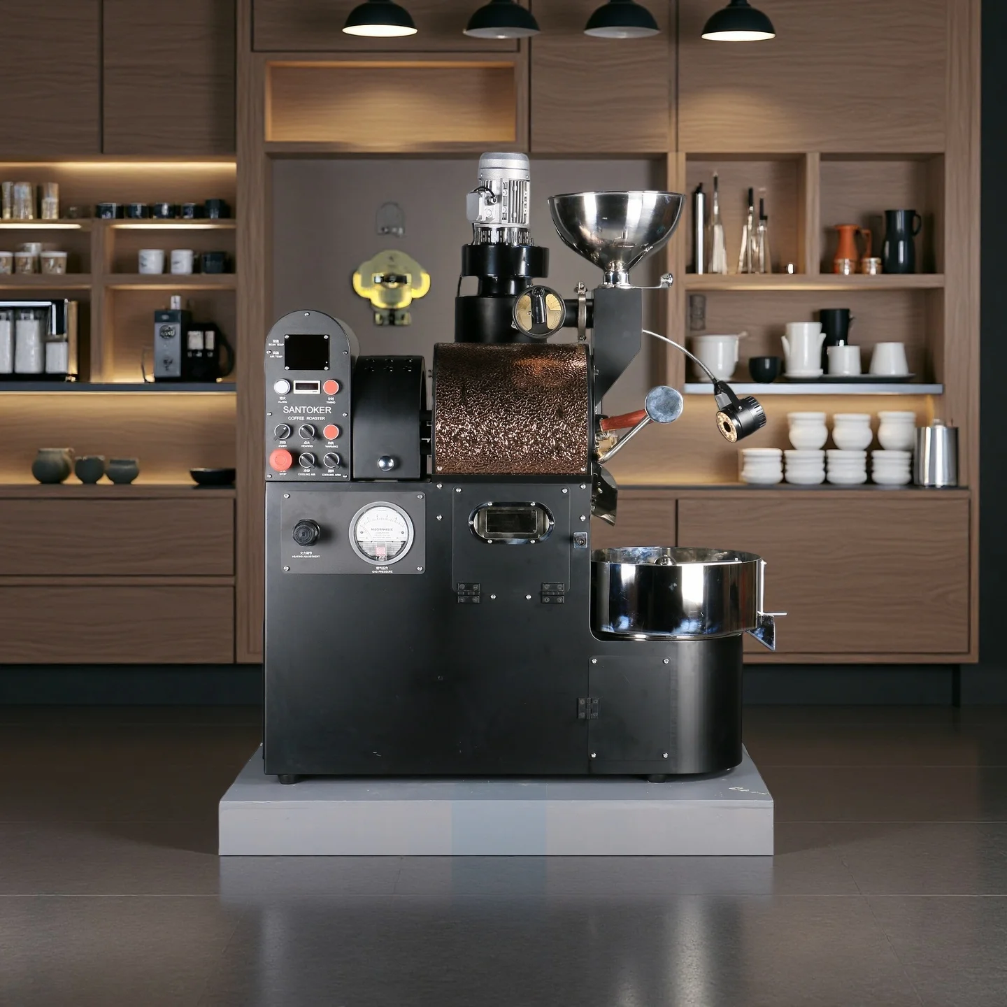 Wintop Santoker 1 كجم R1 محمصة قهوة تجارية المهنية آلة تحميص حبوب البن الذهب الأسود محمصة قهوة