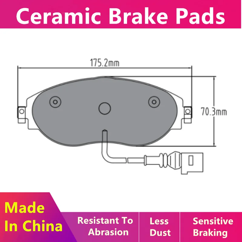 Ceramic Front Brake Pads For Volkswagen Arteon Tiguan Golf 7 8 Passat Tayron/Auto Parts