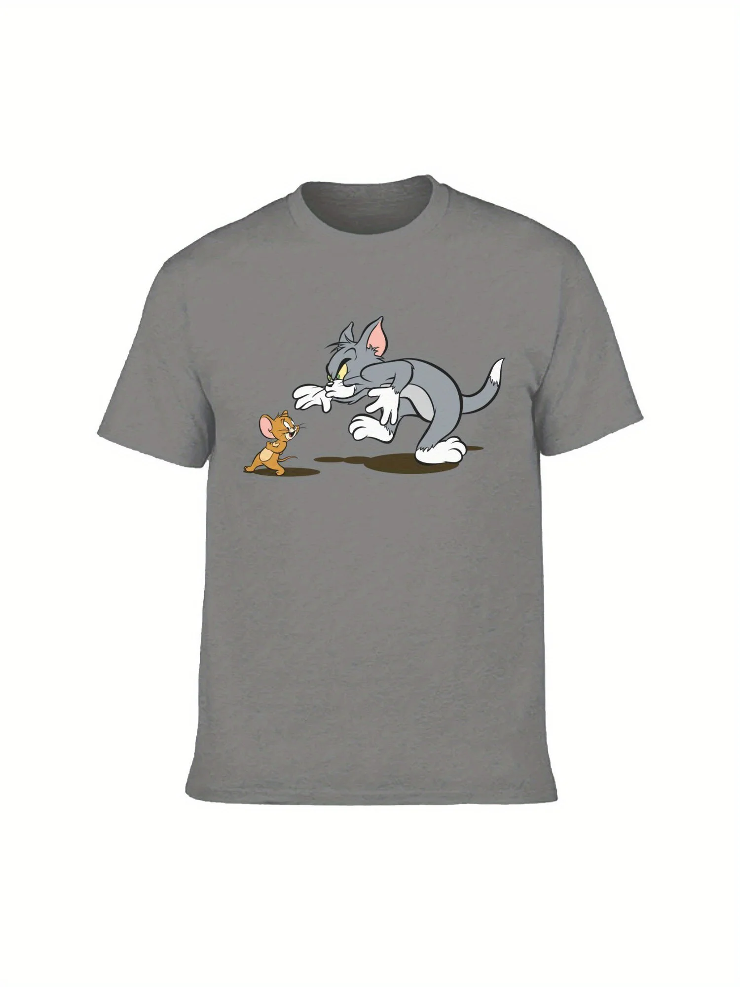 

Tom and Jerry Graphic Printing Summer Autumn Winter Cotton Men's and Women's T-shirts Short Sleeves Luxury Outdoor Sports Brand