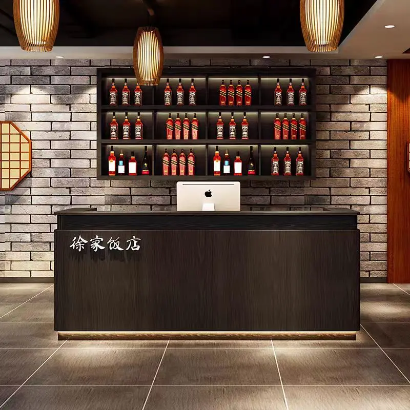 

High-end Retro Cash Reception Desks Register Counter Catering Reception Desks Restaurant Homestay Office Furniture Военное Дело