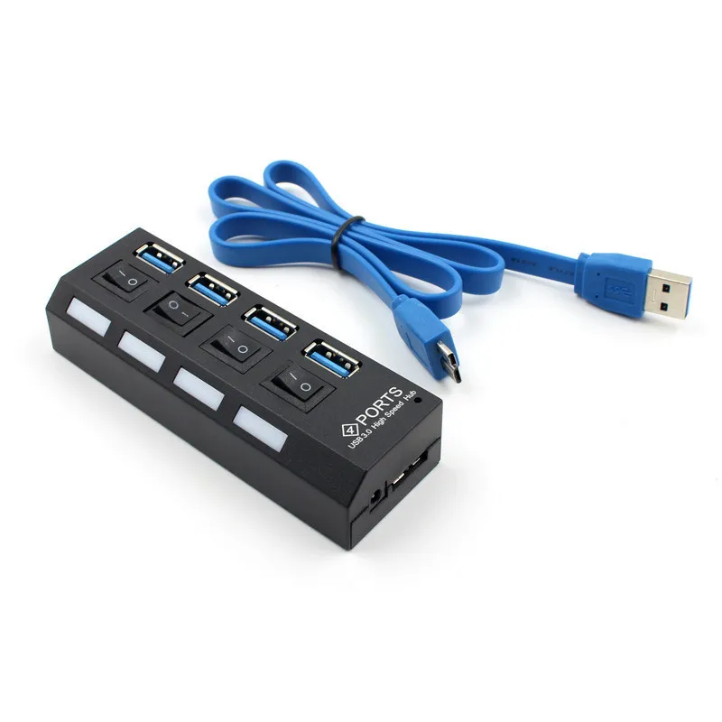 محور USB صغير عالي السرعة 3.0 متعدد 4 منافذ محمولة ملحقات الكمبيوتر محور USB 3.0
