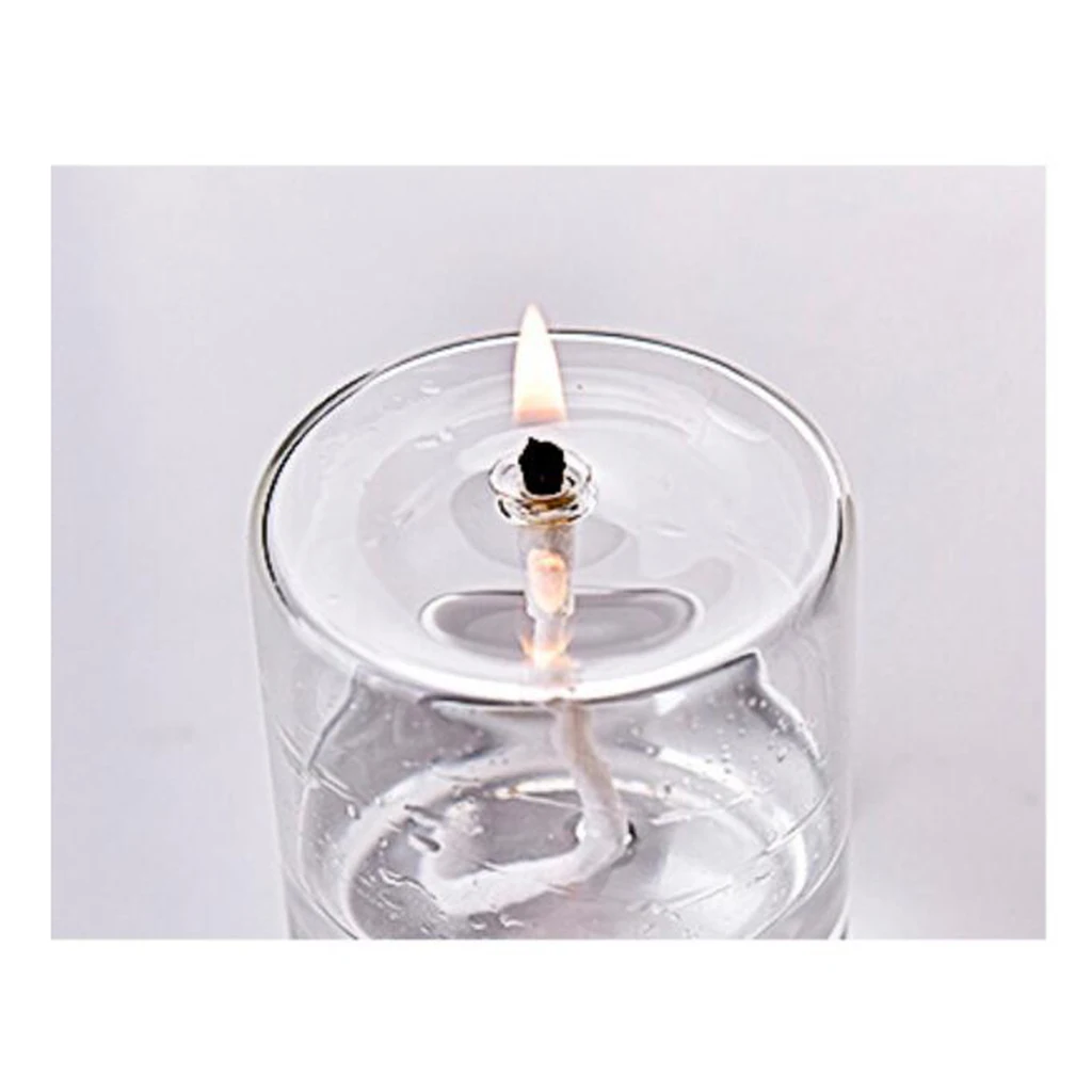 Refillable Glass Oil Candle Oil Lamp Candle Holders Tea Light Candlestick for Bedroom Wedding Dining Party Holiday Decoration