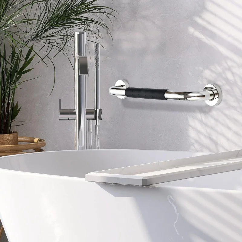 1PC Grab Bar for Bathtubs Showers Stainless Steel Silicone Anti Slip Bathroom Safety Handle Elderly Senior Accessible Handrails