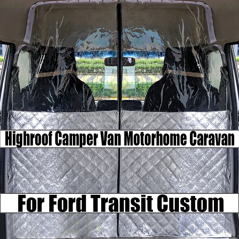 

Heat Insulation Curtain Kits With Zipper For Ford Transit Custom Cab Divider Camper Van Motorhome Caravan Interior Accessories
