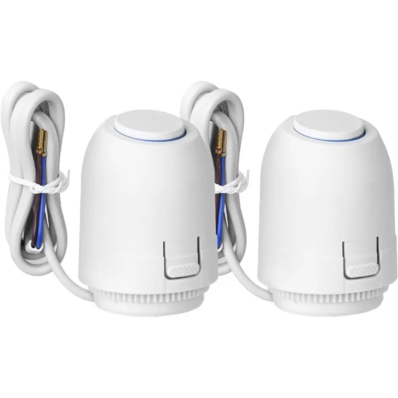 

ABUN-NC AC Electric Thermal Actuator Manifold 230V Floor Heating Valve 2Pack For Underfloor Heating Thermostat System