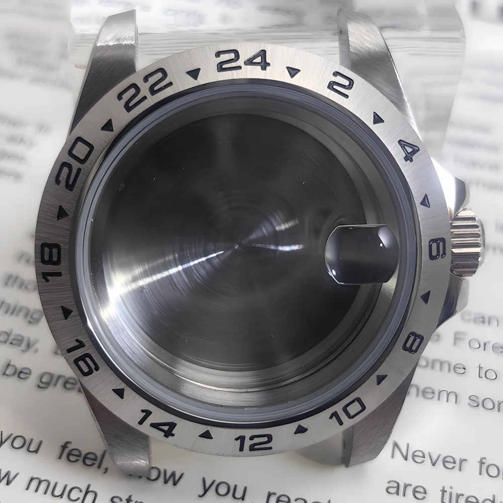 Caja de acero inoxidable de 39MM con bisel fijo, cristal de zafiro, adecuada para accesorios de reloj con movimiento NH34 NH35