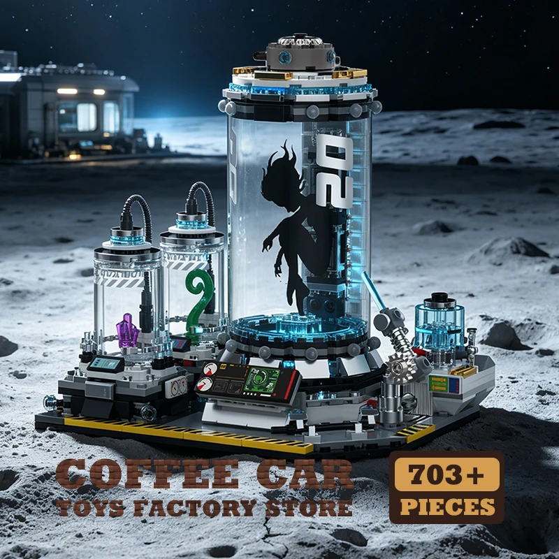 703ピース-sfロボット-星間栽培ポッド-mocブロック-おもちゃ-宇宙異星ラボ-ビルディングブロック-3dモデル-大人向けギフト