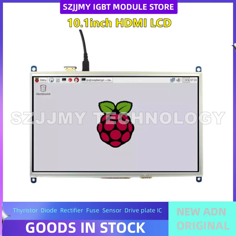 Raspberry Pi 4. generacji B/3B+/10,1-calowy ekran rezystancyjny HDMI LCD o wysokiej rozdzielczości ekran dotykowy