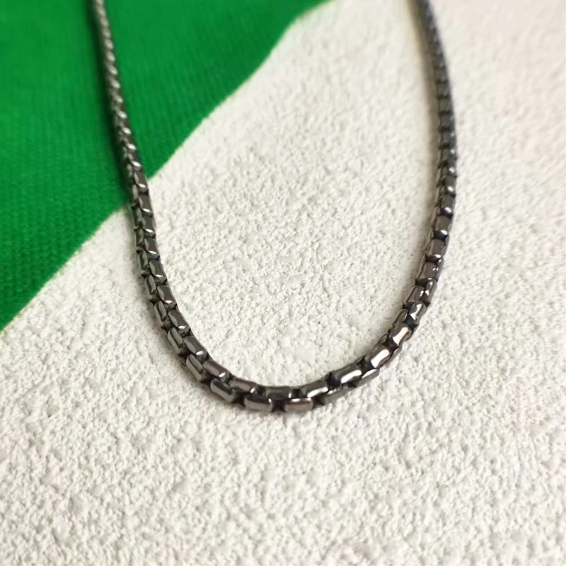 I-souled 3.5MM Titanium Snake Chain Link Necklace Continuous Loop Infinity Necklace Hypoallergenic for Daily Wear Jewelry