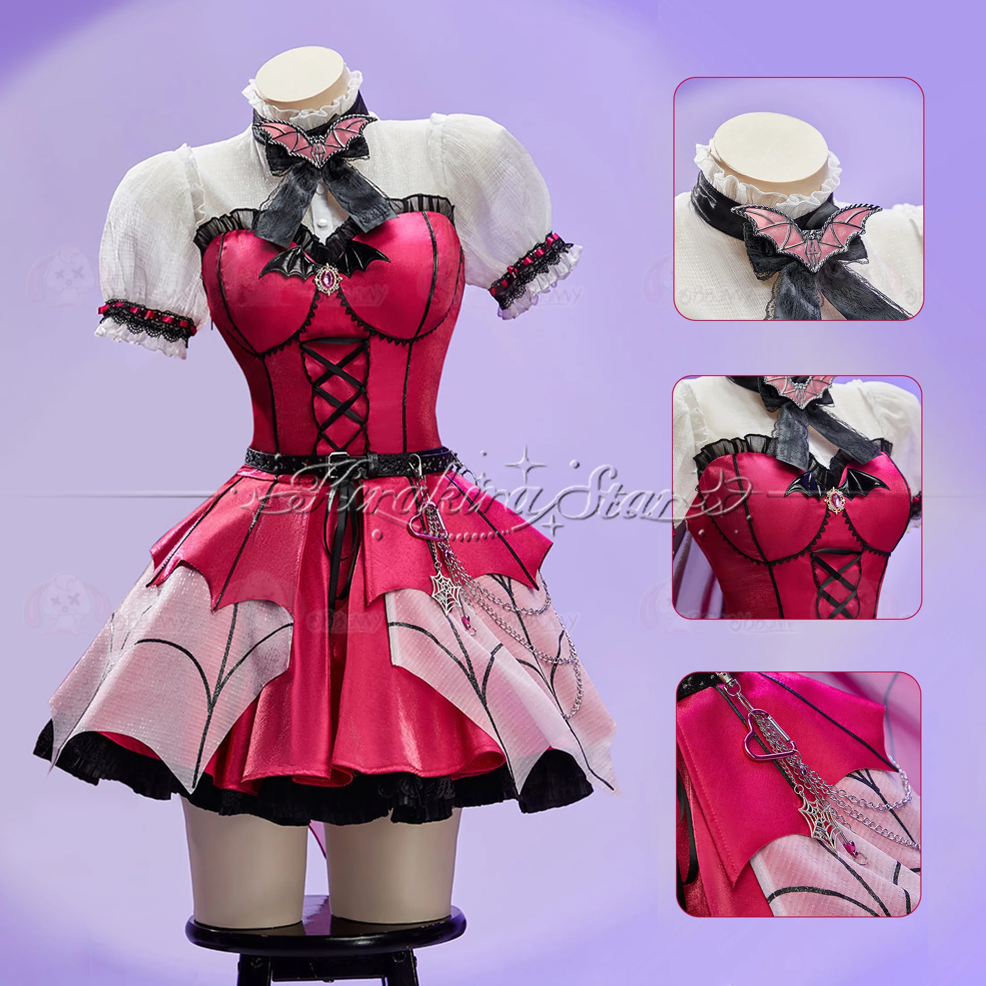 Disfraz de Draculaura para Halloween, Falda Roja de Draculaura, Accesorio para Fiesta de Carnaval para Mujeres Adultas