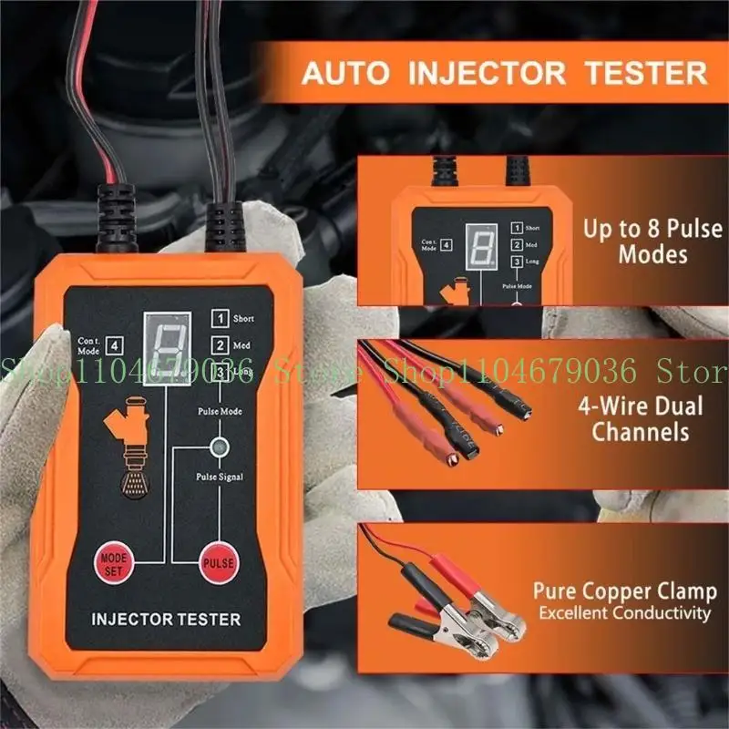 652F Professional Double Channel Oil Injector Tester Diagnostic Tool With 8 Mode