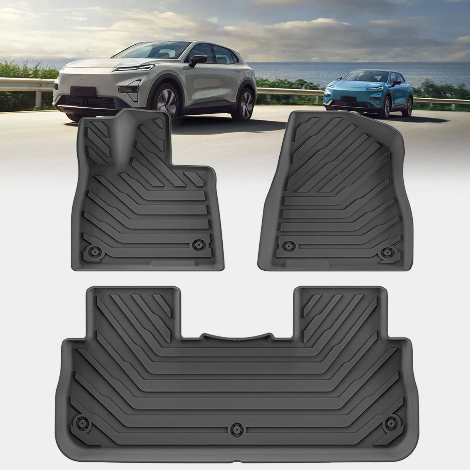 

for CHANGAN DEEPAL S05 2025 2026 Dustproof Easy Clean Car floor Mats TPE Material Non-Slip Interior Parts Accessories