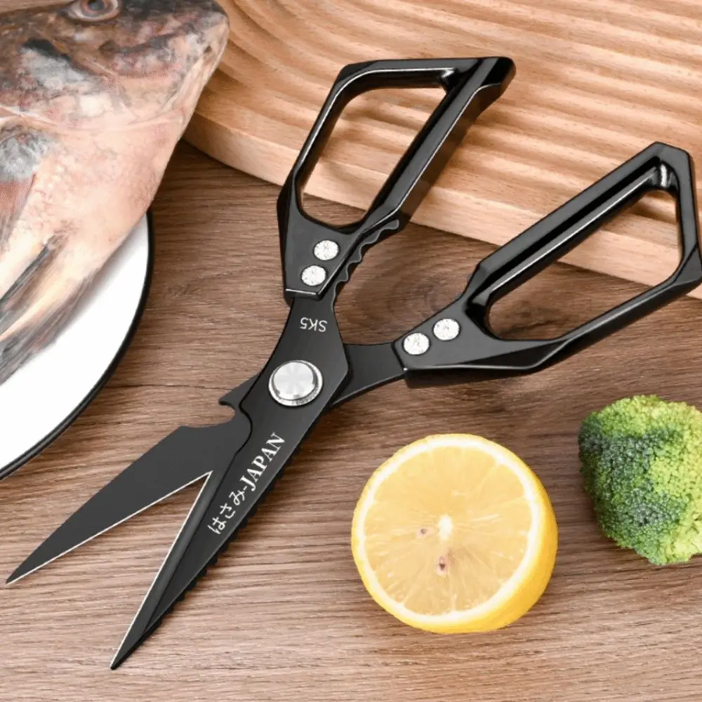 

Stainless Steel Kitchen Scissor Rust-proof Heavy Duty Poultry Scissor Thickened Japanese Style Chicken Bone Shear Fish