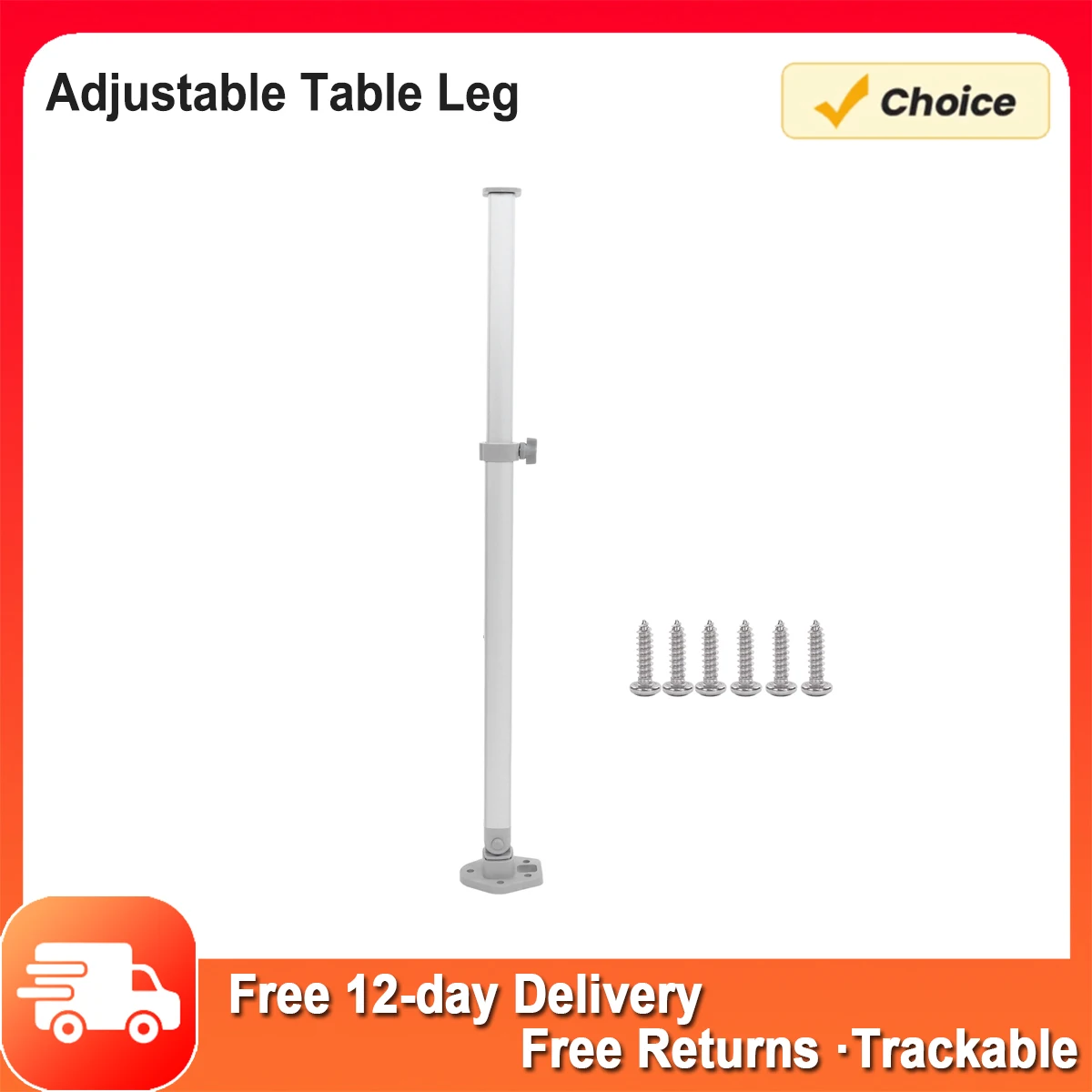 

510‑760mm Height Adjustable Table Stand Lifting Telescopic Folding Support for RV Caravan Boat Yacht Adjustable Table Leg