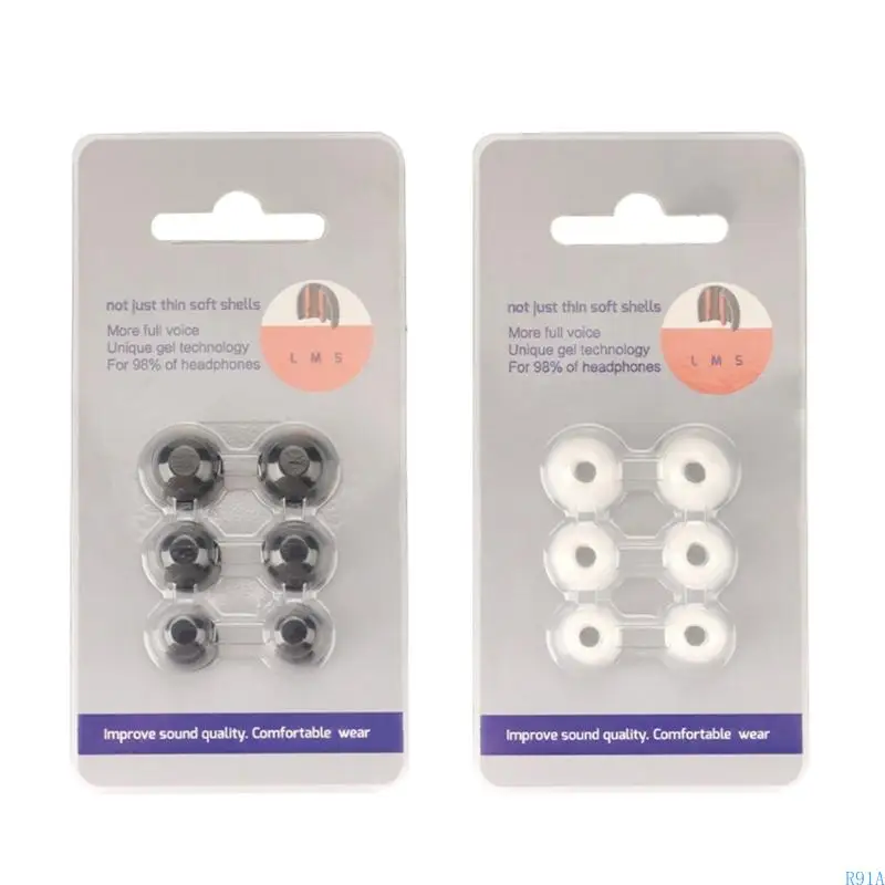 

R91A Washable Earbud Tip Ear Cushions Earpieces Superior Hygiene Comfort Noise Isolating Long Wear Daily Use for Liberty 5