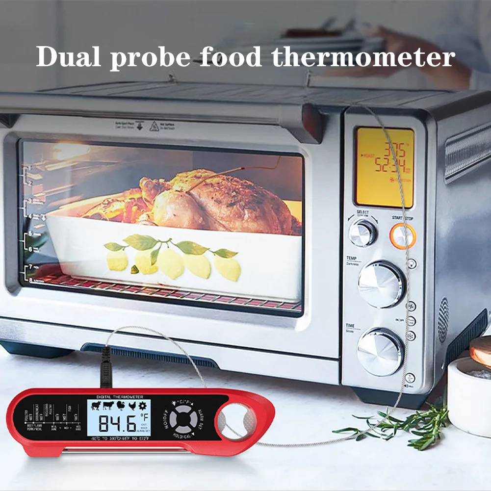 Digital Meat Thermometer For Cooking Waterproof Kitchen Thermometer with Backlight Ultra-Fast Instant Read Food Thermometer