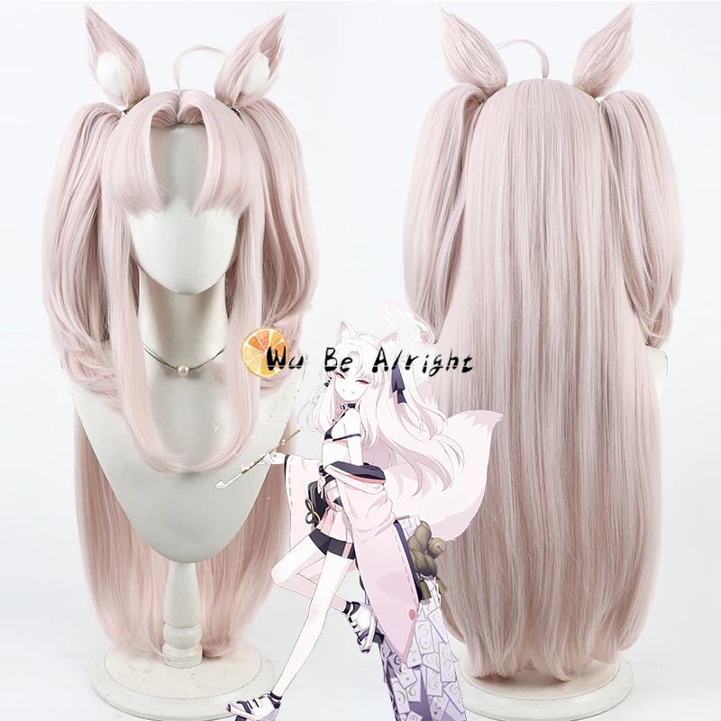 

Blue Archive Kuzunoha Game Cosplay Wig Pink Long Synthetic Hair For Adult Women Men Hallowmas Carnival Party Role Play Props